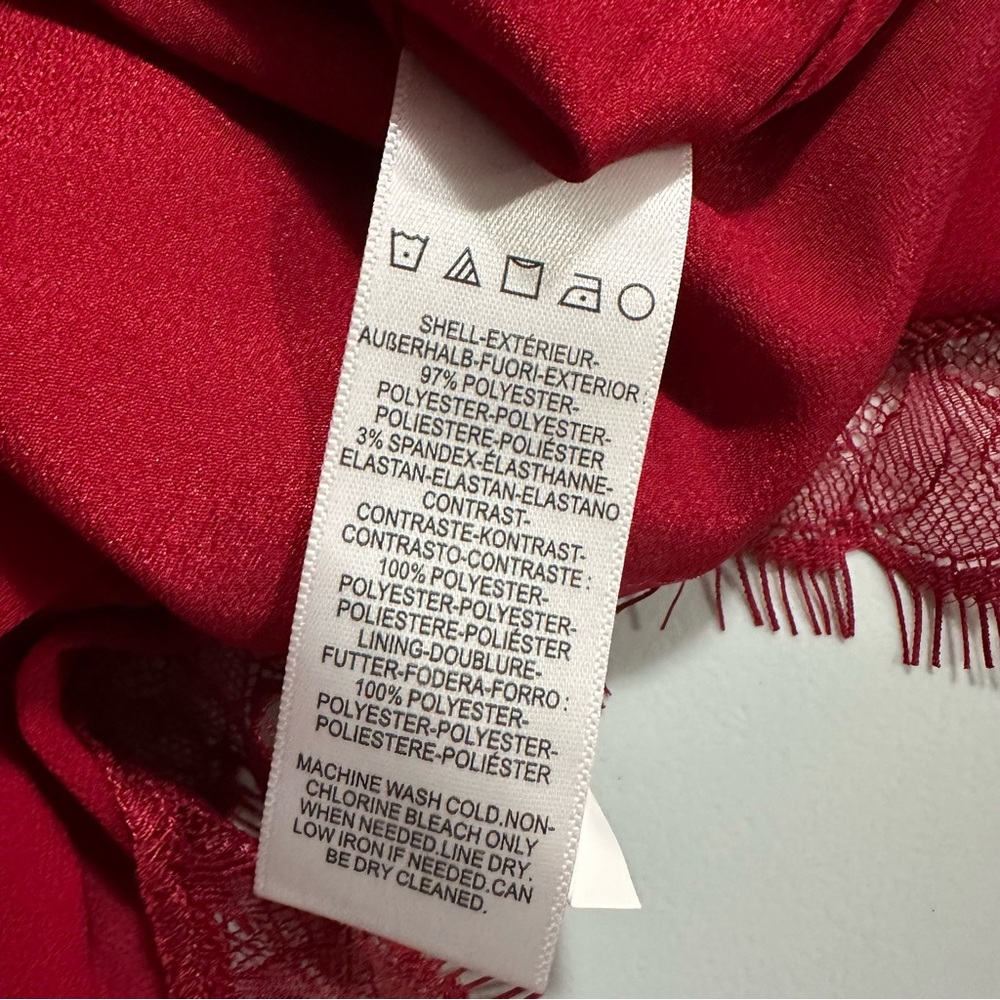 Dress the Population Red V‑Neck Cap Sleeve Midi Dress - Picture 7 of 9